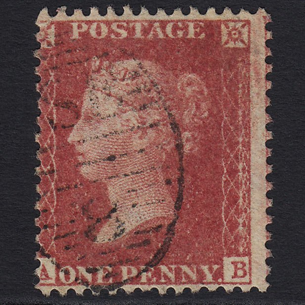 GB QV 1857 1d Rose-red (SG40) 'AB' FU London D&S SE8 C10