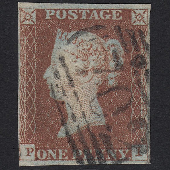 GB QV 1841 1d Red-brown (Plate 43) SG8-B1(1) PI FU Sherborne 702 4M Imperf