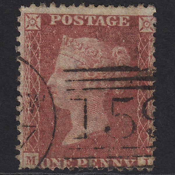 GB QV 1857 1d Rose-red (Plate 57) SG40-C10(1) MJ GU Glasgow 159