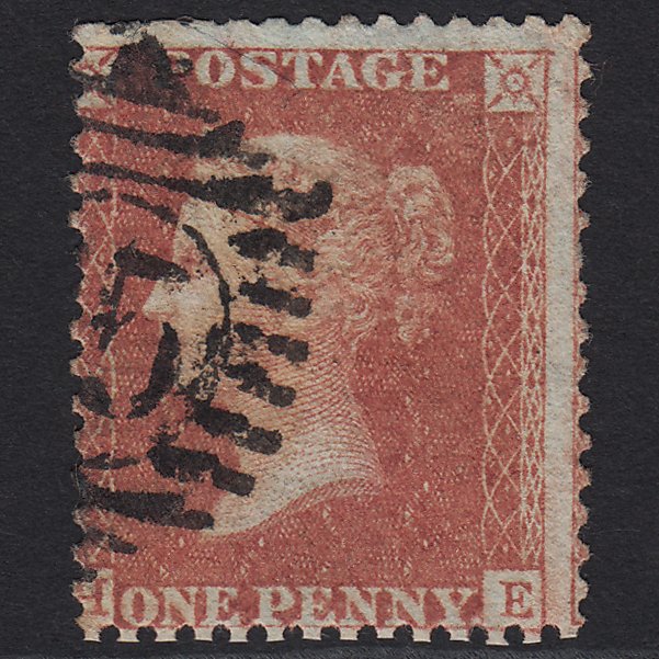 GB QV 1856 1d Red-brown (Plate 44) SG29-C8(1) HE GU in London