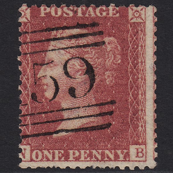 GB QV 1857 1d Rose-red (Plate 47) SG40-C10(1) NB GU Glasgow 159