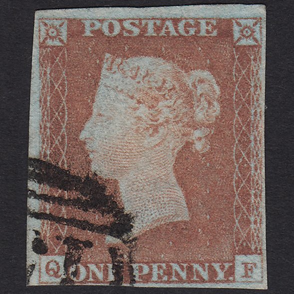 GB QV 1841 1d Red-brown (Plate 68) SG8-B1(1) QF FU Light Cancel 4M Imperf