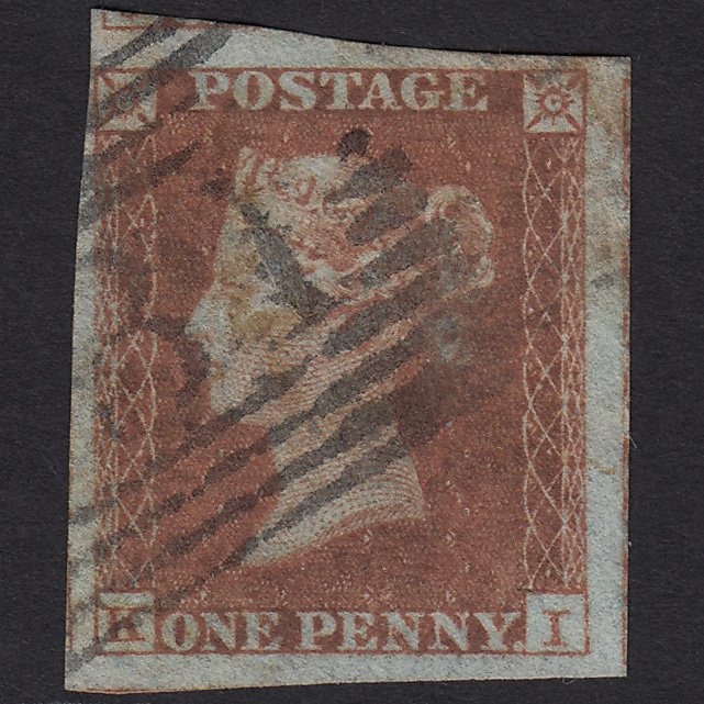 GB QV 1841 1d Red-brown (Plate 169) SG8-B2(1) KI GU Edinburgh 131 4M Imperf