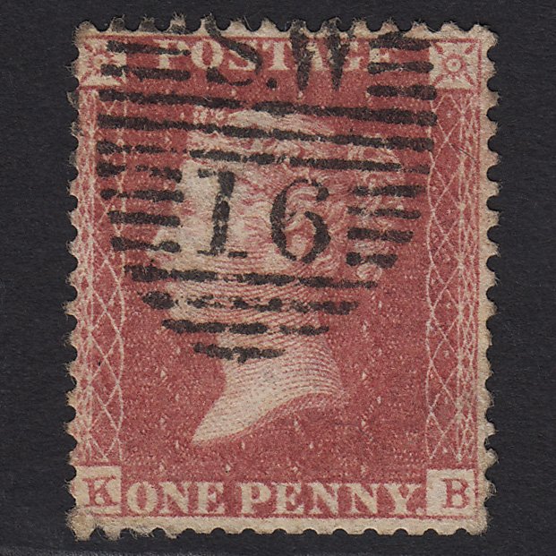 GB QV 1857 1d Rose-red (Plate 43) SG40-C10(1) KB GU London D&S SW16