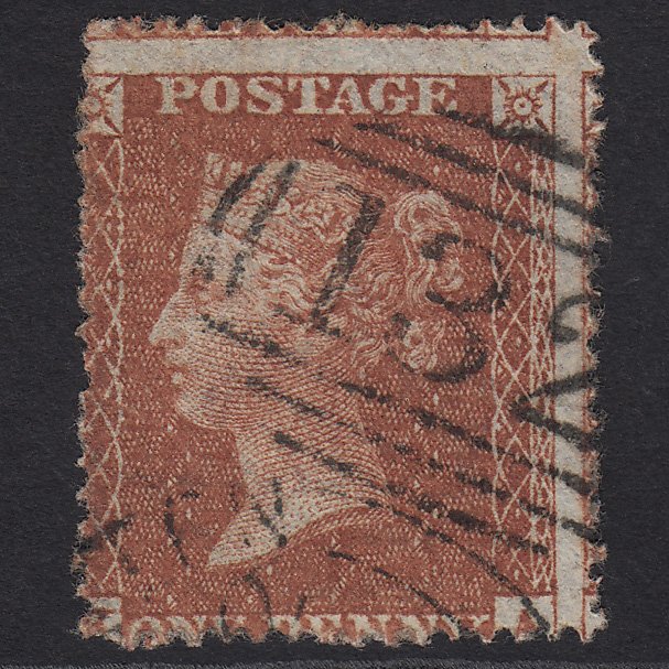 GB QV 1855 1d Red-brown (Plate 8) SG26-C5(1) KA VFU Brighton 132 Type D
