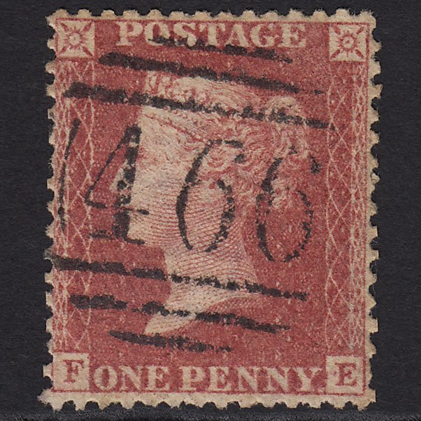 GB QV 1857 1d (Plate 43) SG40-C10(1) Constant Variety FE FU Liverpool 466