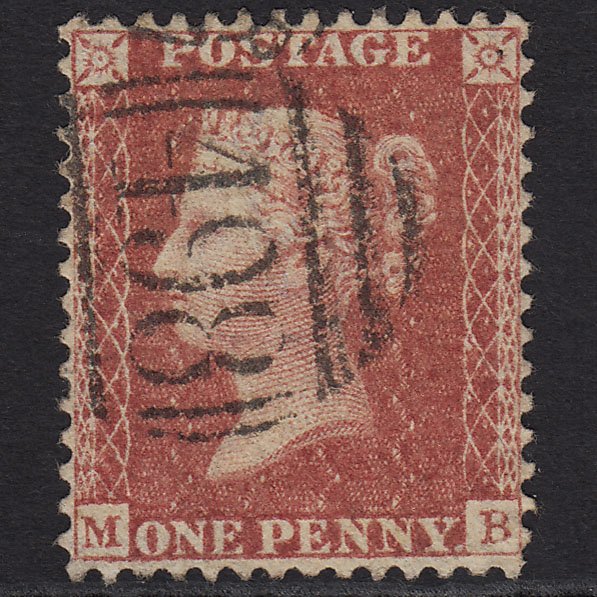 GB QV 1857 1d (Plate 34) SG40-C10(1) MB VFU Manchester 498 Spoon Well Centred