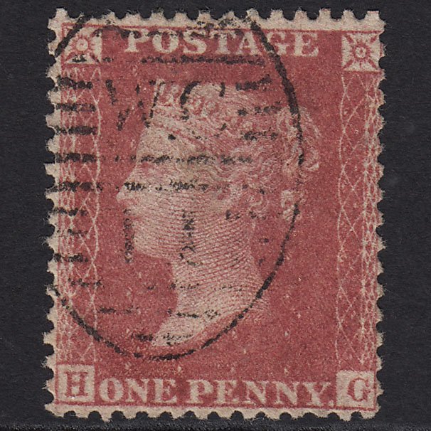 GB QV 1857 1d (Plate 55) SG40-C10(1) HG FU Missing Imprimatur London D&S WC11