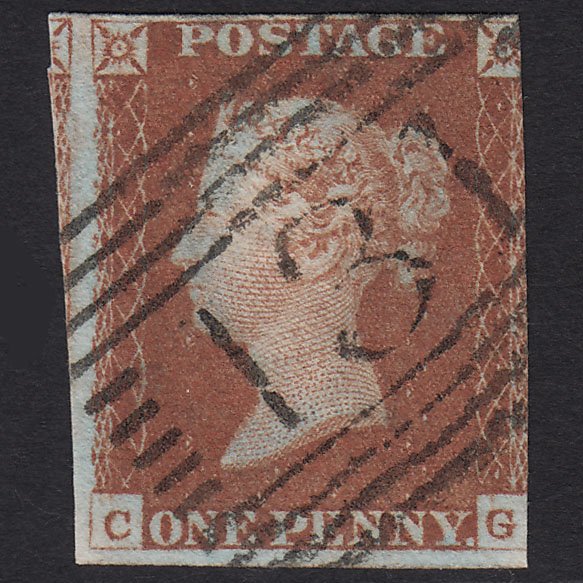 GB QV 1841 1d Red-brown (Plate 62) SG8-B1(1) CG FU Edinburgh 131