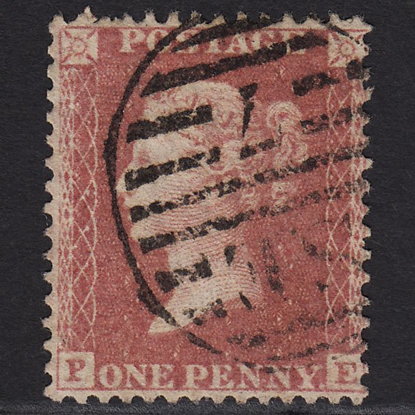 GB QV 1857 1d Rose-red (Plate 60) SG40-C10(1) PE FU London D&S SE7
