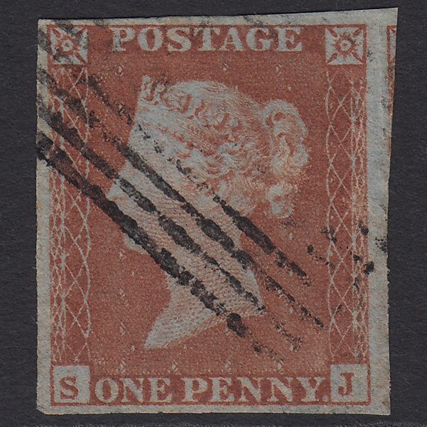 GB QV 1841 1d Red-brown (Plate 150) SG8-B2(1) SJ GU 4 Margins Scotland