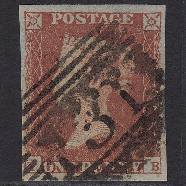 GB QV 1841 1d (Plate 126) SG8-B2(1) TB FU 4M Imperf Edinburgh 131