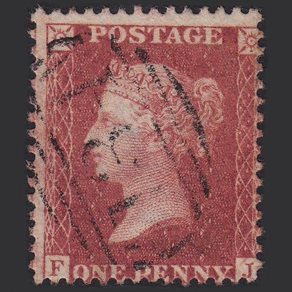 GB QV 1857 1d Rose-red (Plate 56) SG40-C10(1) FJ FU Bristol 134 Misperf