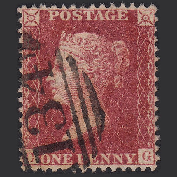 GB QV 1857 1d Rose-red (Plate 46) SG40-C10(1) CG FU Bristol 134