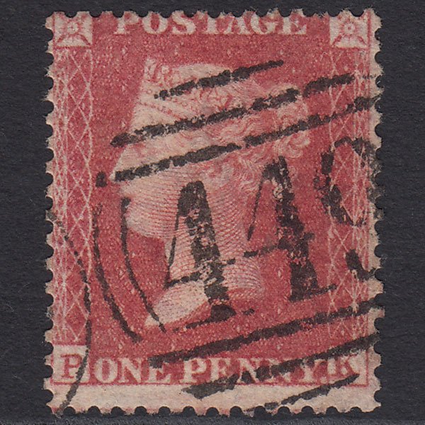 GB QV 1857 1d Rose-red (Plate 44) SG40-C10(1) PK GU Leicester 449