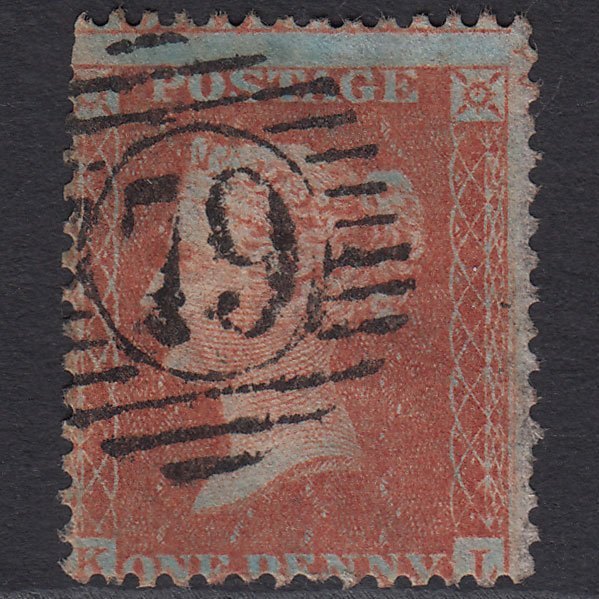 GB QV 1856 1d Deep Claret (Plate 35) SGC8(6) KL GU London D&S 79 Ornament