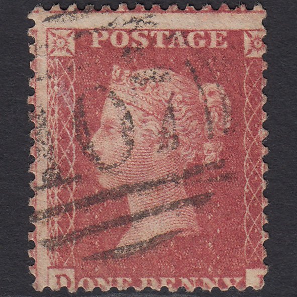 GB QV 1857 1d Rose-red SG40-C10(1) D? FU Bradford 107 Misperf