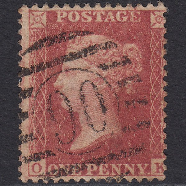 GB QV 1861 1d Rose-red Plate R15 SGC13(1) OK FU London D&S 90 Misperf