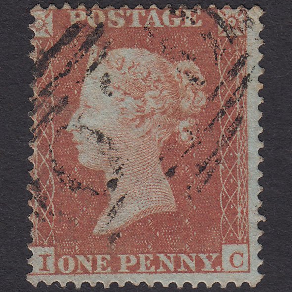 GB QV 1854 1d Red-brown (Plate 177) SG17-C1(1) IC FU