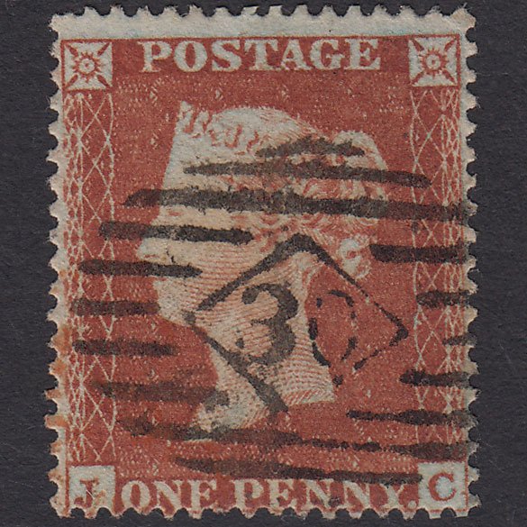 GB QV 1854 1d Red-brown (Plate 188) SG17-C1(1) JC FU London IS 30