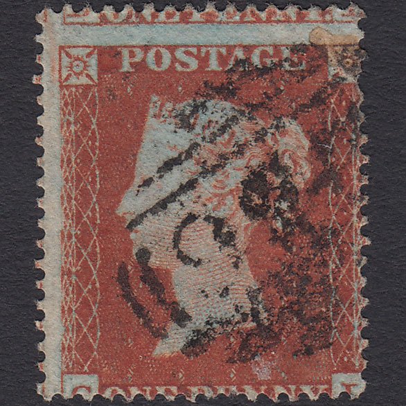 GB QV 1854 1d Red-brown (Plate 184) SG17-C1(1) CL GU Misperf