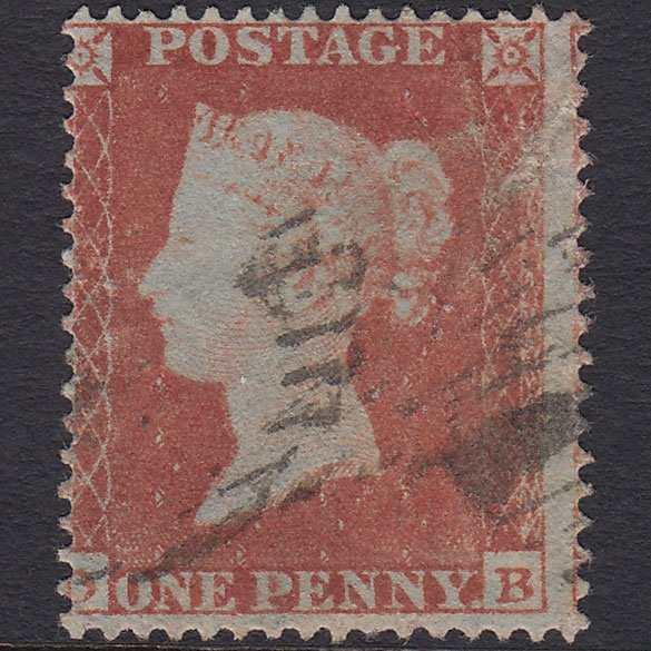 GB QV 1854 1d Red-brown (Plate 189) SG17-C1(1) DB GU Misperf