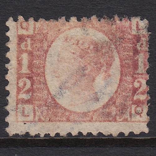 GB QV 1870 1/2d Rose SG49-G4 LQ FU Light Cancel