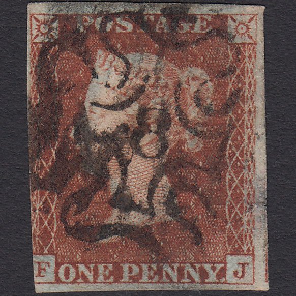 GB QV 1841 1d Red-brown (Plate 20) SG8-B1(1) FJ PU 3 Margins No.8 in MX