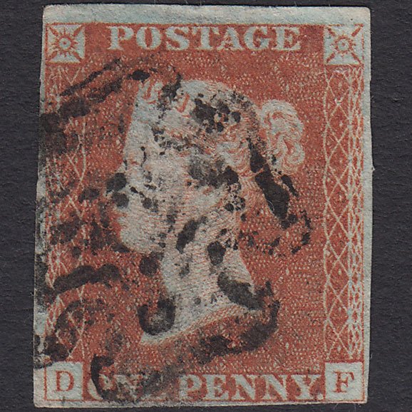 GB QV 1841 1d Red-brown (Plate 25) SG8-B1(1) DF GU 4 Margins Maltese Cross