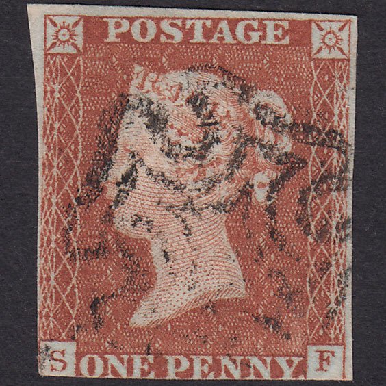 GB QV 1841 1d Red-Brown Plate 31 SG8-B1(1) Ivory Head SF GU 3 Margins MX