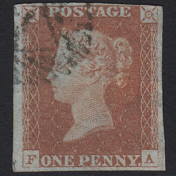 GB QV 1841 1d Red-brown (Plate 65) SG8-B1(1) FA FU London nr 4 Margins