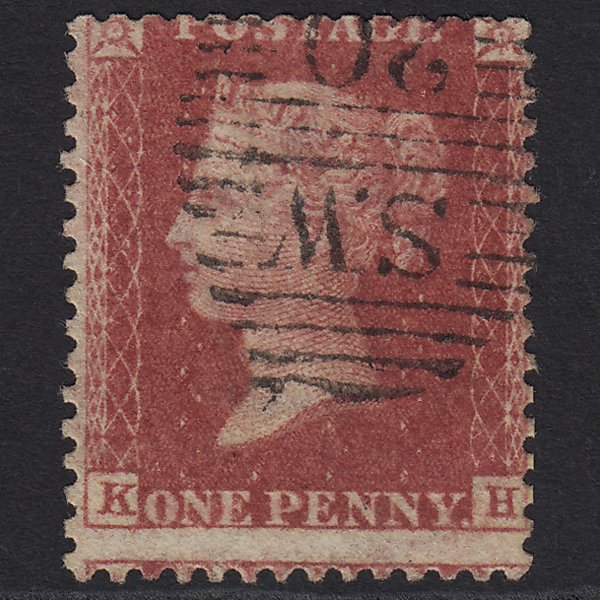 GB QV 1857 1d Rose-red (Plate 59) SG40-C10(1) KH GU in London SW20 Misperf