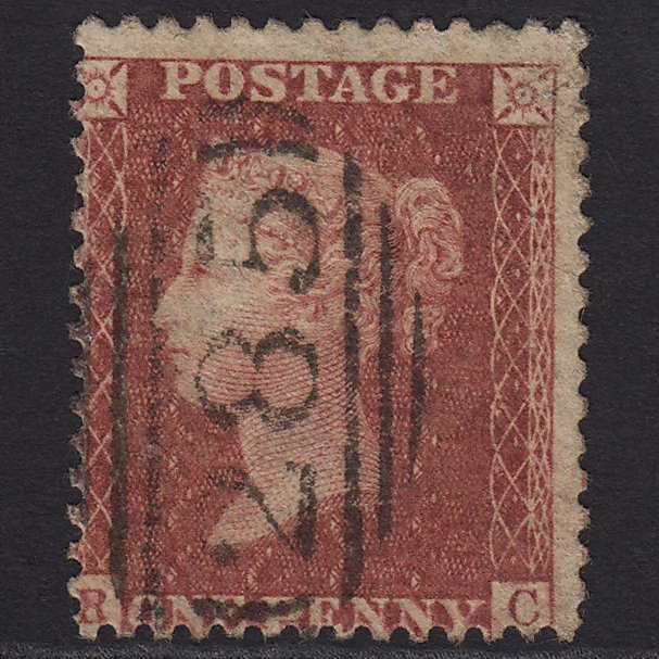 GB QV 1857 1d Rose-red (Plate 59) SG40-C10(1) RC GU Exeter 285