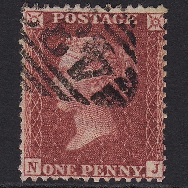 GB QV 1857 1d Deep Rose-red (Plate 52) SG41-C10(4) NJ GU Tralee 433