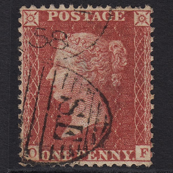 GB QV 1857 1d Rose-red (Plate 48) SG40-C10(1) OF GU London D&S Cancel