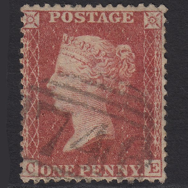 GB QV 1857 1d Rose-red (Plate 62) SG40-C10(1) CE FU Stonham 746