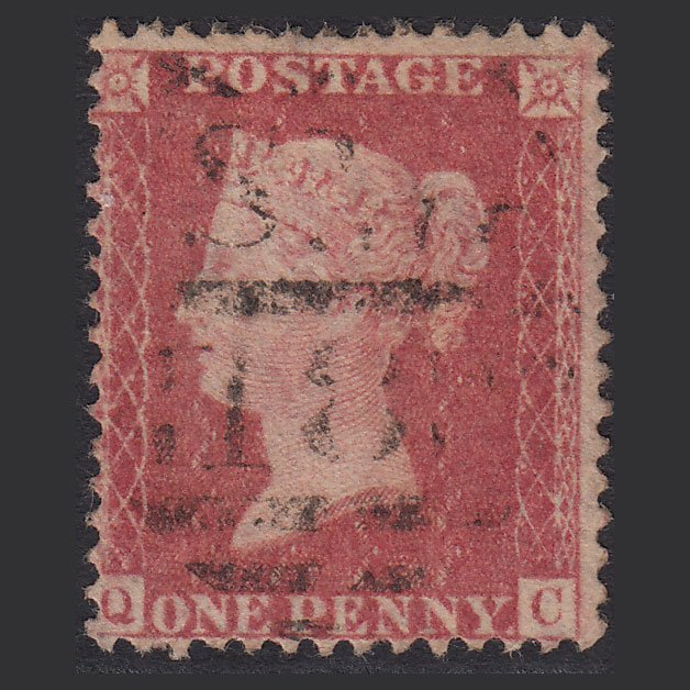 GB QV 1857 1d Rose-red (Plate 68) SG40-C10(1) QC GU London D&S SW18