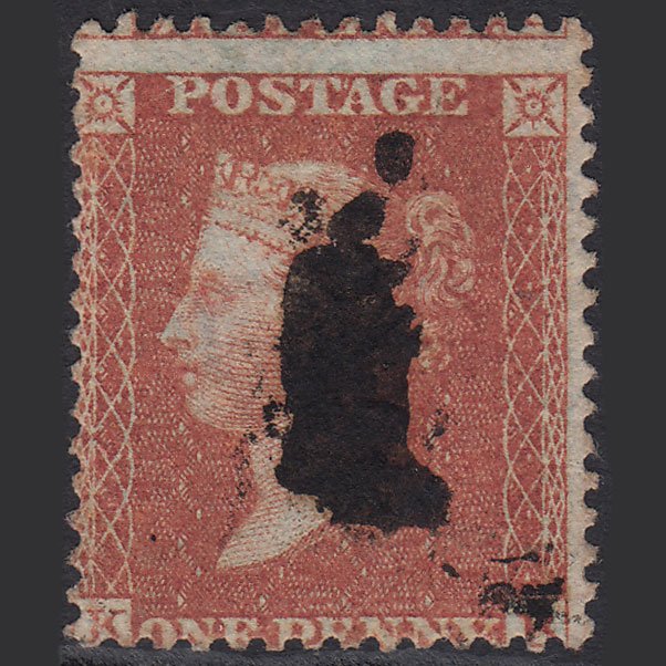 GB QV 1855 1d Red-brown (Plate 16) SGC6(1) KB GU Misperf