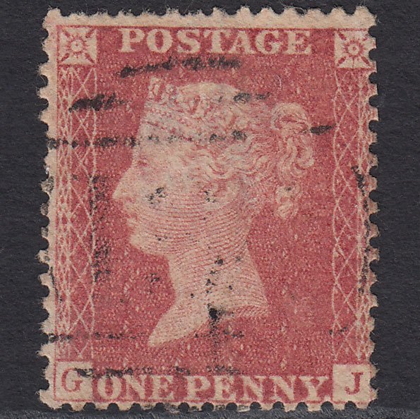 GB QV 1857 1d Rose-red (Plate 67) SG40-C10(1) GJ GU Light Cancel