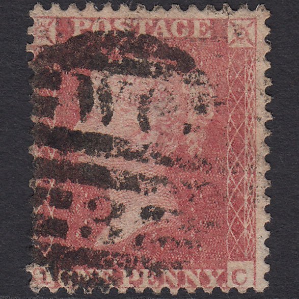 GB QV 1861 1d Pale Rose-red Plate R15 SGC13(2) QC GU London D&S WC3