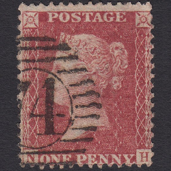 GB QV 1857 1d Rose-red (Plate 27) SG40-C10(1) NH FU London D&S 74