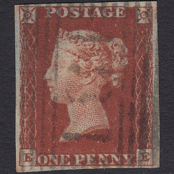 GB QV 1841 1d Deep Red-brown (Plate 51) SG10-B1(4) EE FU Edinburgh 131