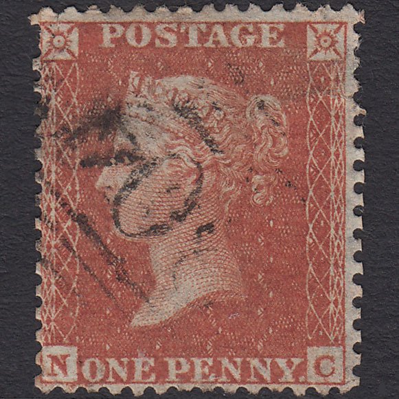 GB QV 1855 1d Red-brown (Plate 7) SG24-C3(1) NC GU Light Cancel