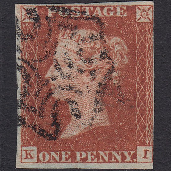 GB QV 1841 1d Red-brown (Plate 29) SG8-B1(1) KI GU 4 Margins Maltese Cross