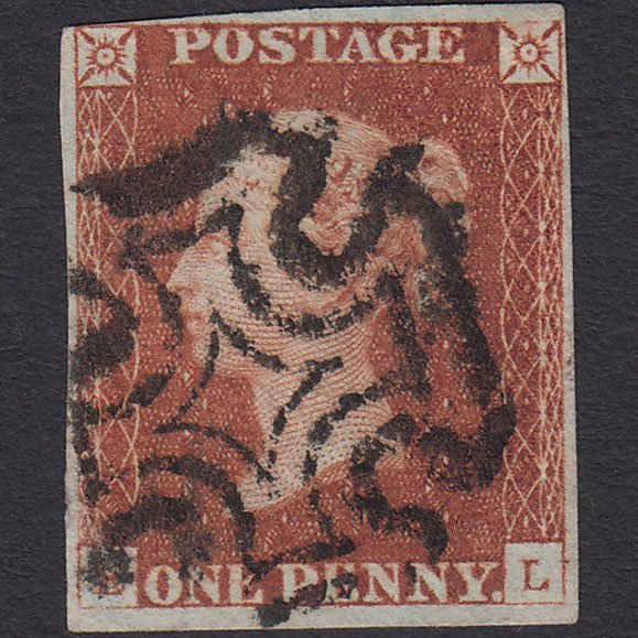GB QV 1841 1d Red-brown (Plate 27) SG8-B1(1) Constant Variety EL FU 4M MX