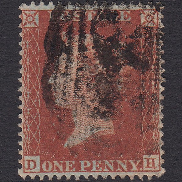 GB QV 1854 1d Red-brown (Plate 193) SG17-C1(1) DH GU