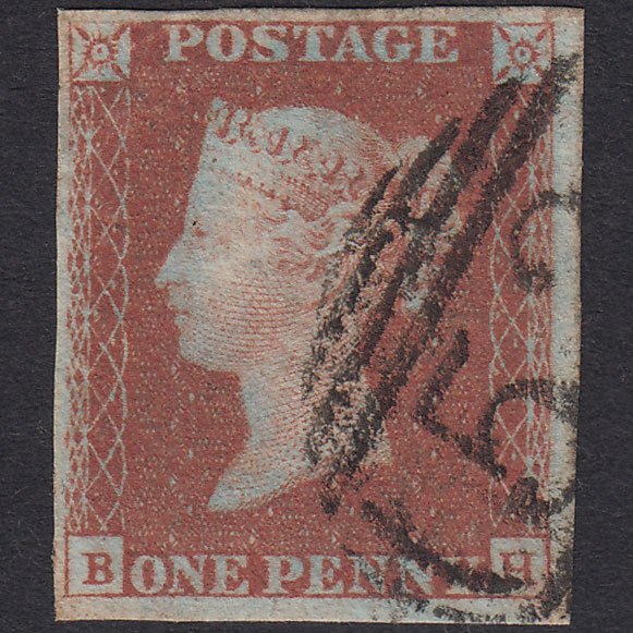 GB QV 1841 1d Red-Brown Plate 88 SG8-B1(1) BH GU 4 Margins