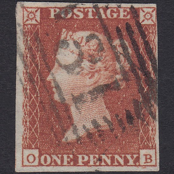GB QV 1841 1d Plate 96 SG8-B1(1) Const Var OB FU Nr 4M Edinburgh 131