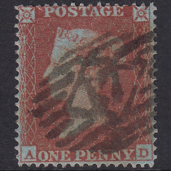 GB QV 1854 1d Plate 178 SG17-C1(1) AD GU Missing Imprimatur London IS 17
