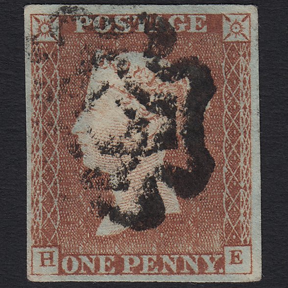 GB QV 1841 1d Pale Red-brown (Plate 31) SG9-B1(3) HE FU 4M Norwich MX